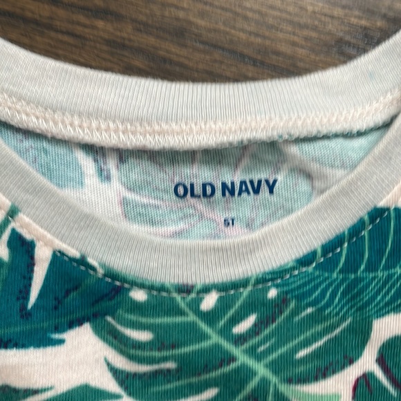 Like New Old Navy Tropical Dino Print Cotton Dress - Picture 3 of 3